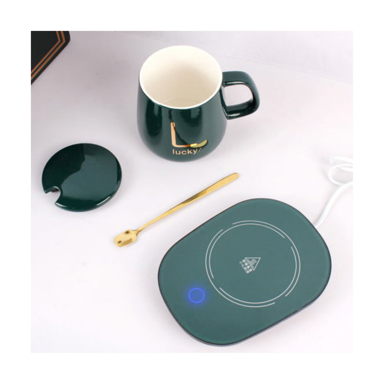 Taza Con Calentador Eléctrico 55°c Tazón + Caja De Regalo-3