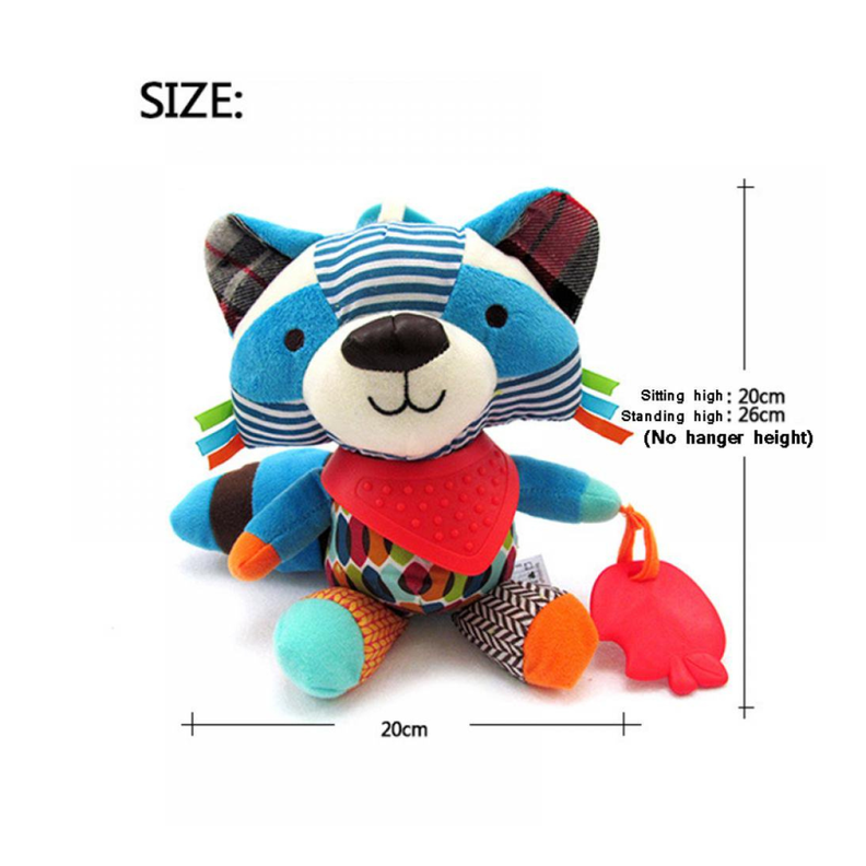 Sonajero Mordedor Mapache Peluche Sensorial-1