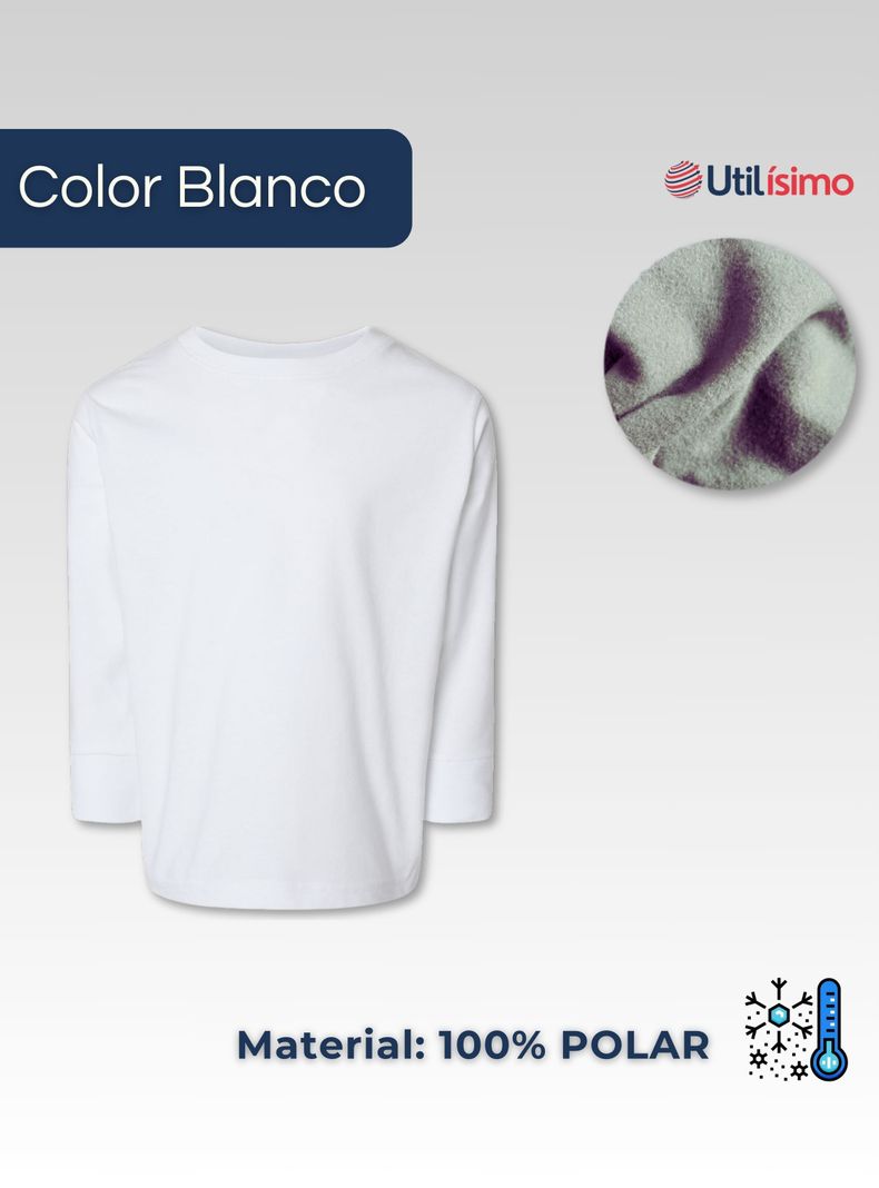 Pack 3 Camisetas Polar Primera Capa Poleras Niño Invierno-1