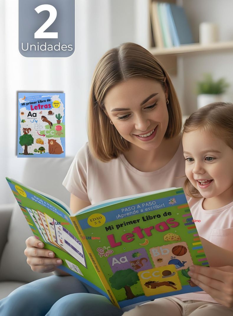 Pack 2 Libros De Aprendizaje de Letras Educativo Diseno Surtido