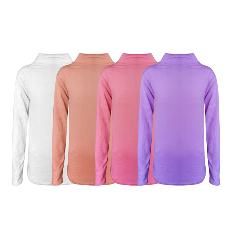 Pack 4 Camisetas Polera Bambú Beatle De Niña Primera Capa-1