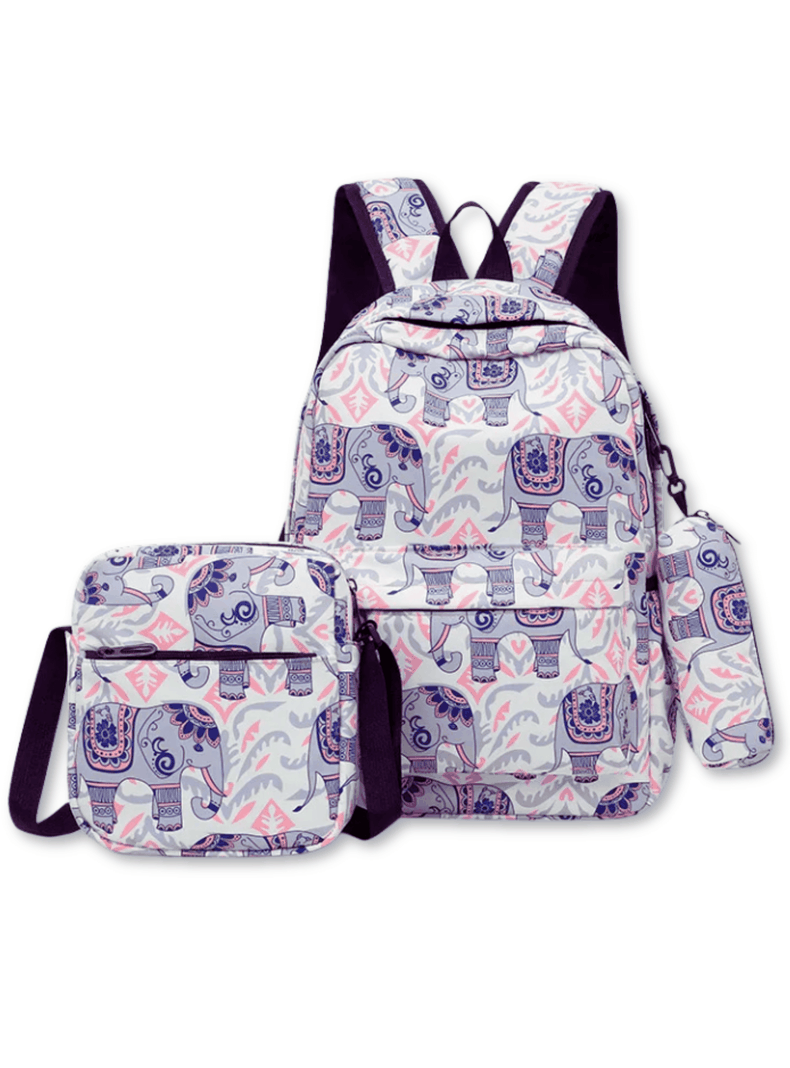 Pack Mochila Lonchera Estuche 43cm Juvenil y Escolar Elephant-0