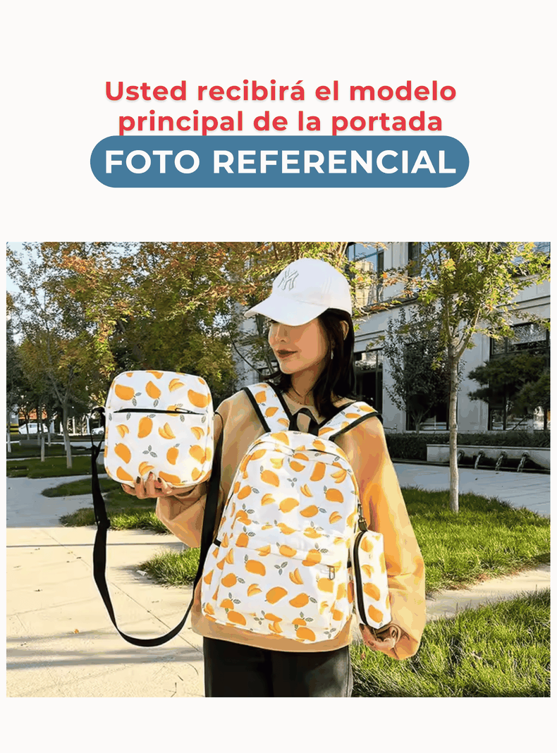 Pack Mochila Lonchera Estuche 43cm Juvenil y Escolar Elephant-4
