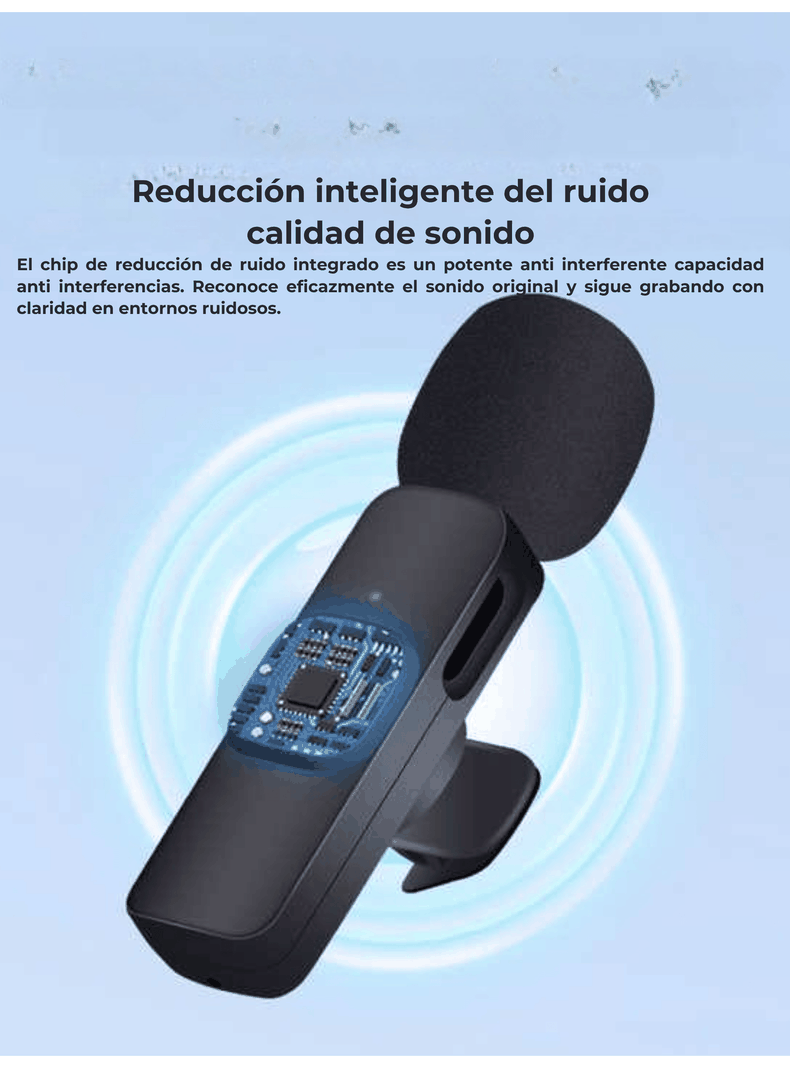 Micrófono Inalambrico Pro USB-C Recargable Celular iPhone Android iPad-4