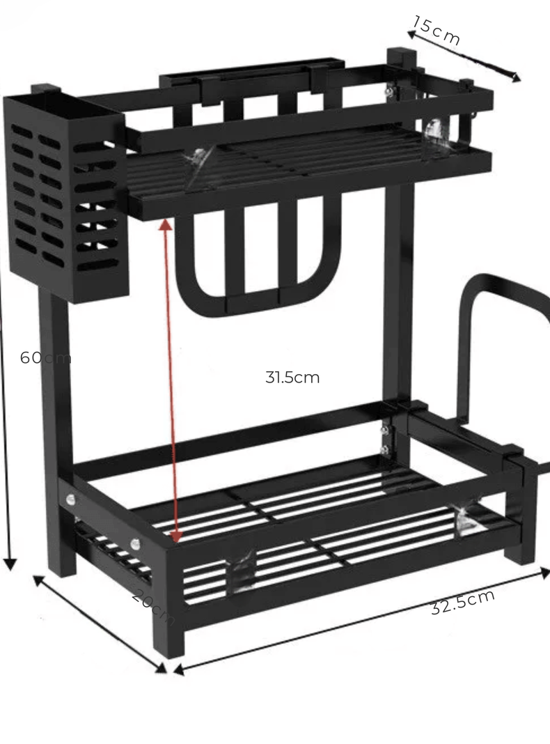 Estante para Especias Organizador De Cocina Especiero 2 Niveles Multifuncional-2