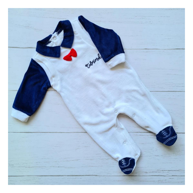 Enterito Bebe Niño Pijama Tedmimak Plush Blanco-1