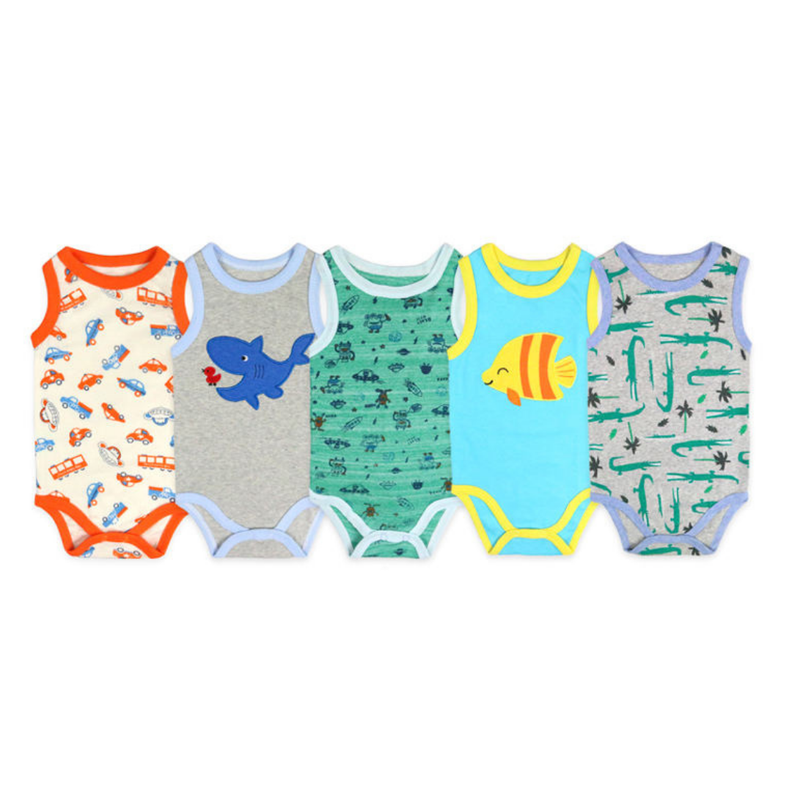 Pack 5 Body Sin Manga Bebés Tedmimak Surtido-2