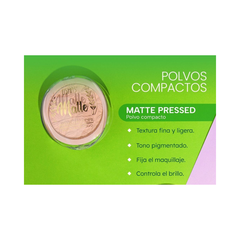 Polvo Compacto Matte Pressed Powder Ushas T02-2