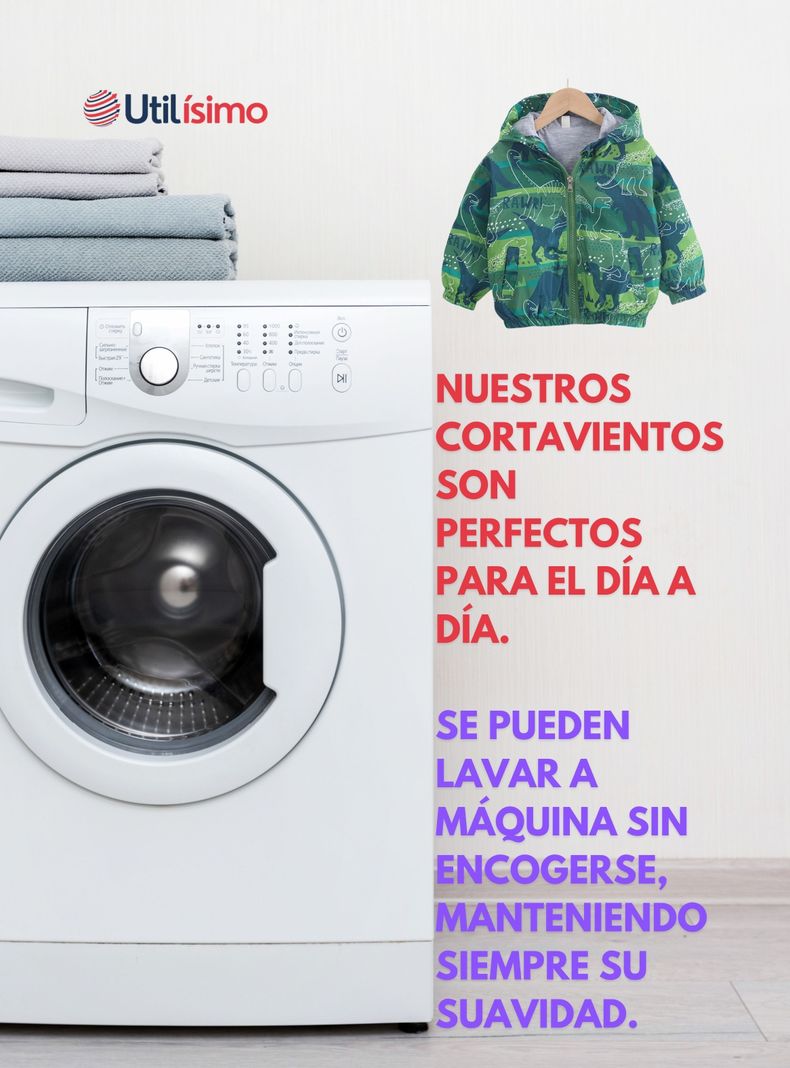 Cortaviento Impermeable Chaqueta Estampado Niño Y Bebé Jump Kids Light Green Dinosaur-7