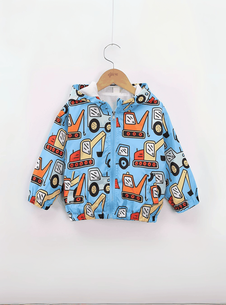 Cortaviento Impermeable Chaqueta Estampado Niño Y Bebé Jump Kids Blue Machines-0