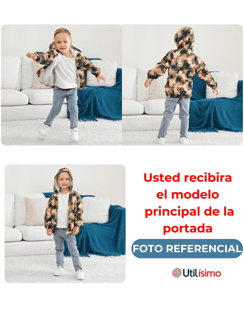 Cortaviento Impermeable Chaqueta Estampado Niño Y Bebé Jump Kids Blue Machines-3