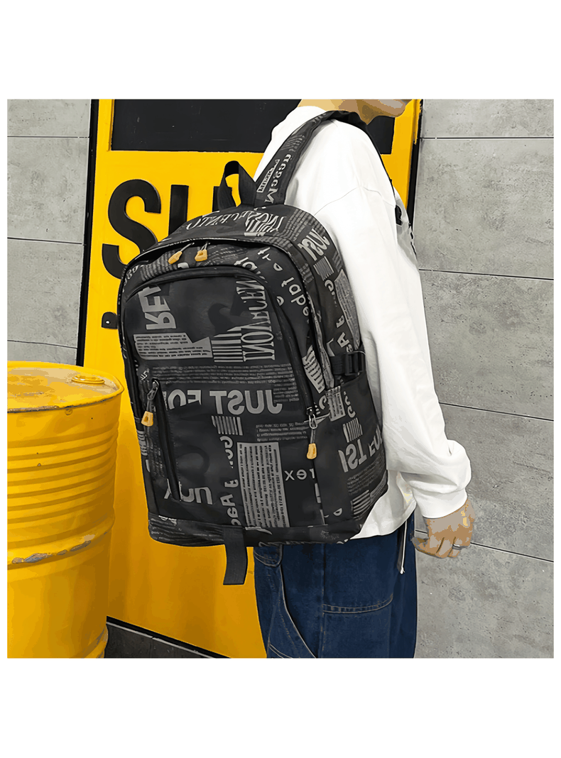 Pack Mochila Lonchera Estuche Grande 49cm Juvenil y Escolar Black-2