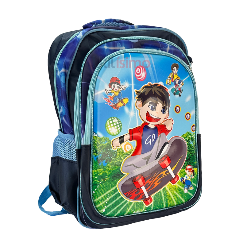 Mochila Infantil Incluye Estuche Y Lonchera 40X30X18cm NIÑO-3