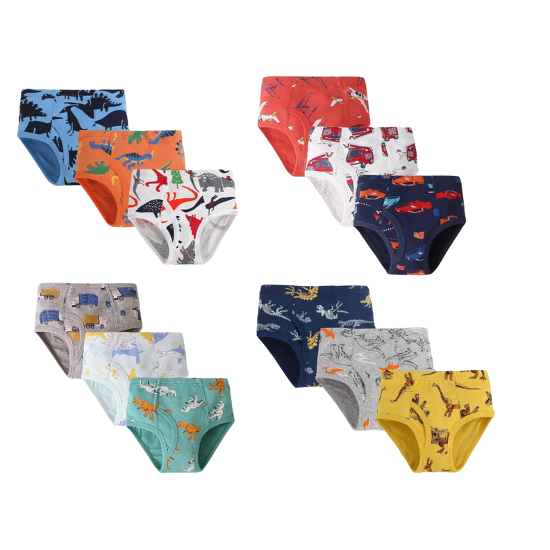 Pack de 3 Calzones de algodón para Niños Jump Kids-0