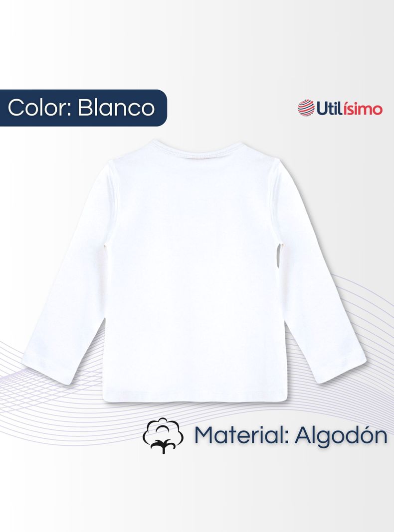 Pack 3 Camisetas Polar Primera Capa Invierno Niña White-3