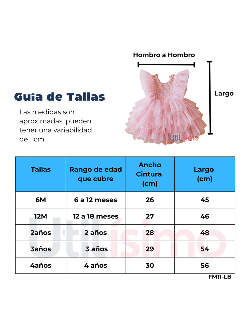 Vestido De Fiesta De Encaje Y Tul Niñas 6 meses a 4 años Princess Pink-2