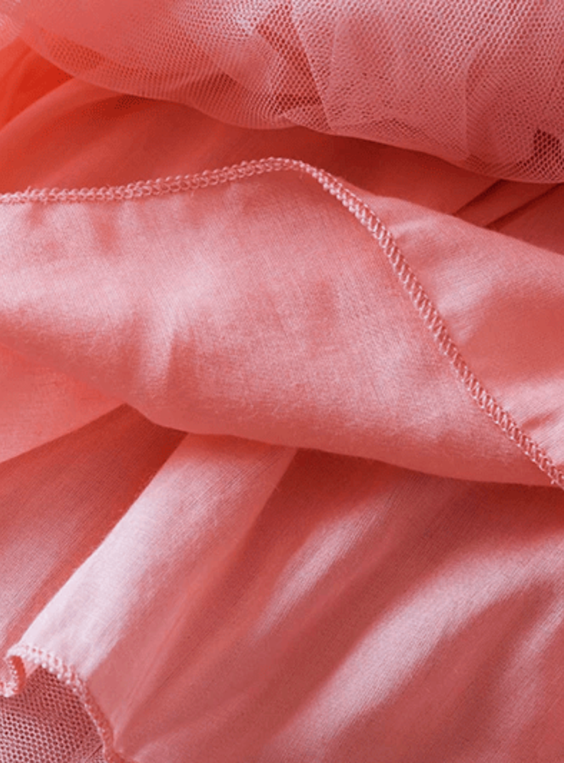 Vestido De Fiesta De Encaje Y Tul Niñas 6 meses a 4 años Princess Pink-3