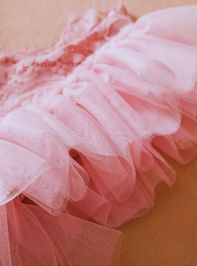 Vestido De Fiesta De Encaje Y Tul Niñas 6 meses a 4 años Princess Pink-4