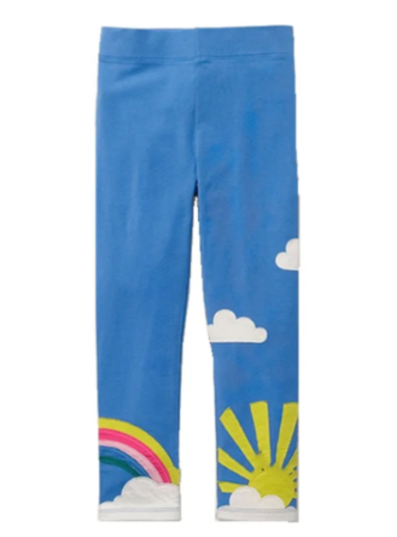 Calzas Niña Arco Iris Sol Azul Jump Kids 100% Algodón-0