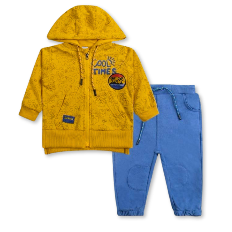 Set 2 piezas Conjunto Buzo Polerón Niño 100% Algodón Cool Times-0