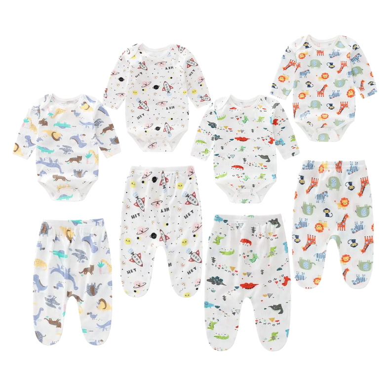 Pack 3 x Conjunto 2 Piezas Pantalón Body Bebé Niño Jump Kids Surtido-0