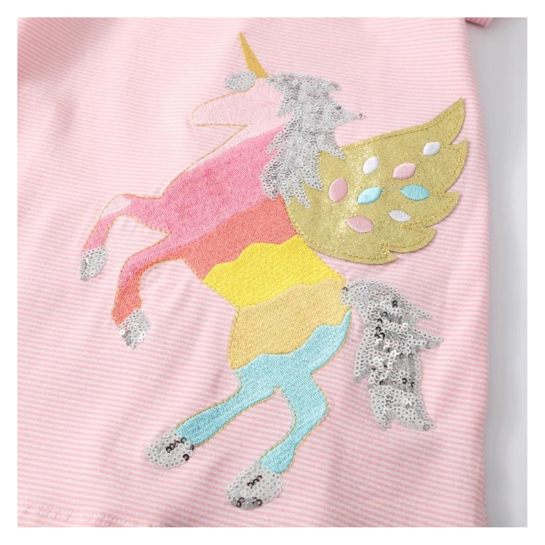 Vestido Manga Corta Niña Unicornio Alado Jump Kids-3