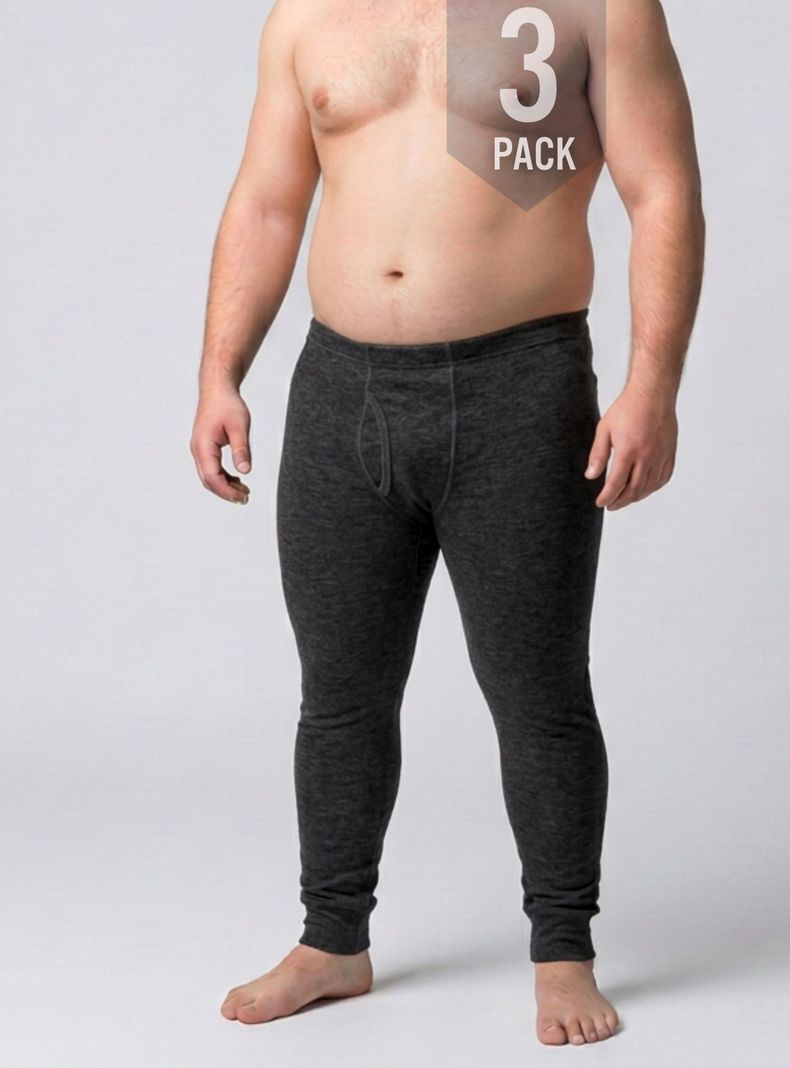 Pack 3 Calzas Polar Hombre Termica Invierno Calzoncillos Largo Surtido XL-XXL