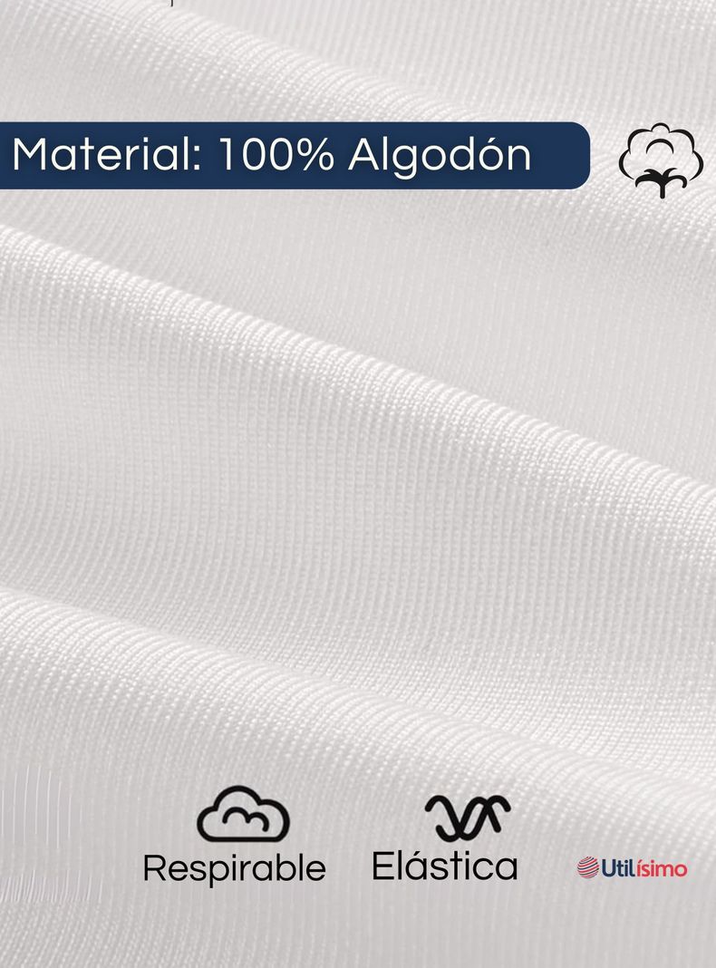 Pack 6 Camisetas Algodón Manga Larga Poleras Primera Capa Niña Cuello Redondo Blanca-6