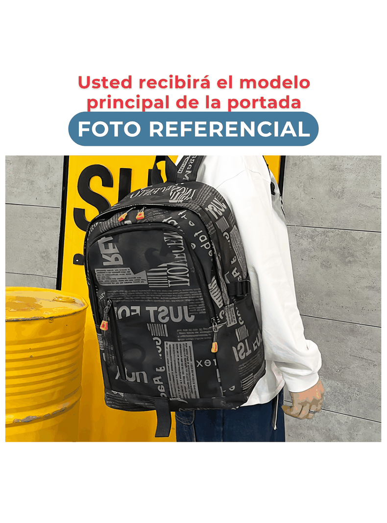 Pack Mochila Lonchera Estuche Grande 49cm Juvenil y Escolar Grey-2