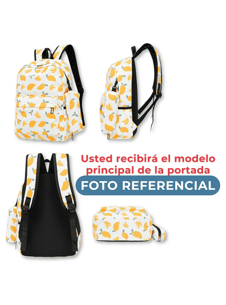 Pack Mochila Lonchera Estuche 43cm Juvenil y Escolar Unicorns-2