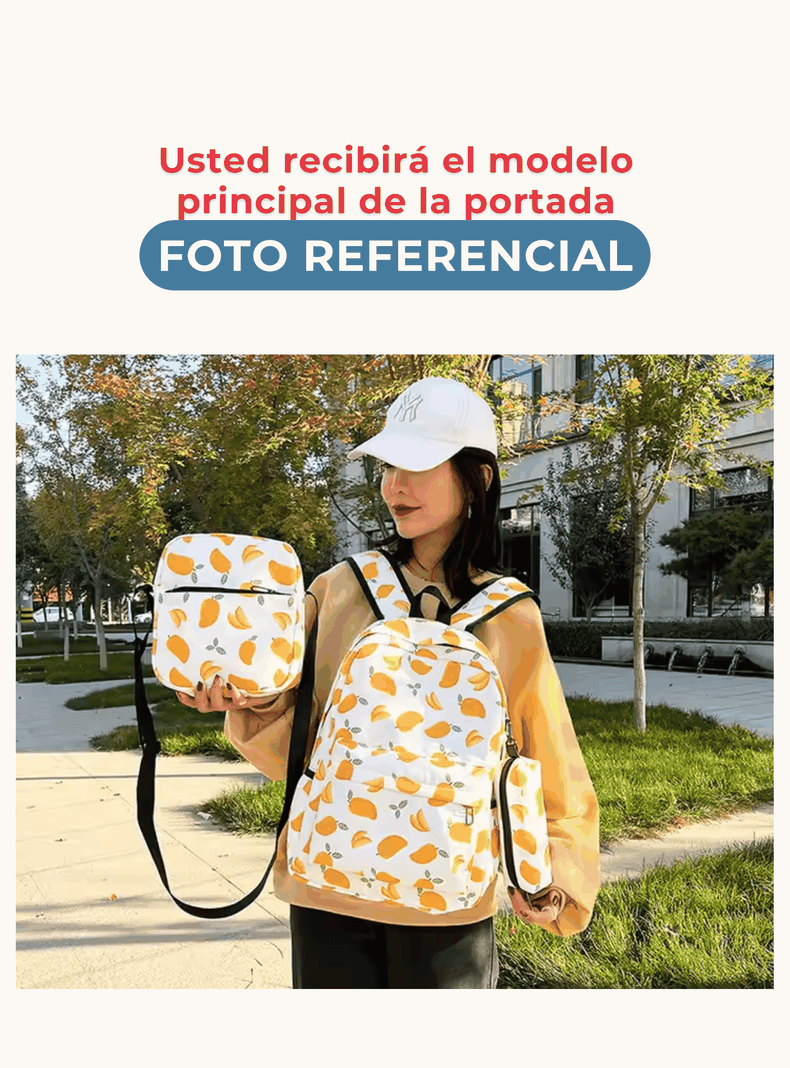 Pack Mochila Lonchera Estuche 43cm Juvenil y Escolar Unicorns-4