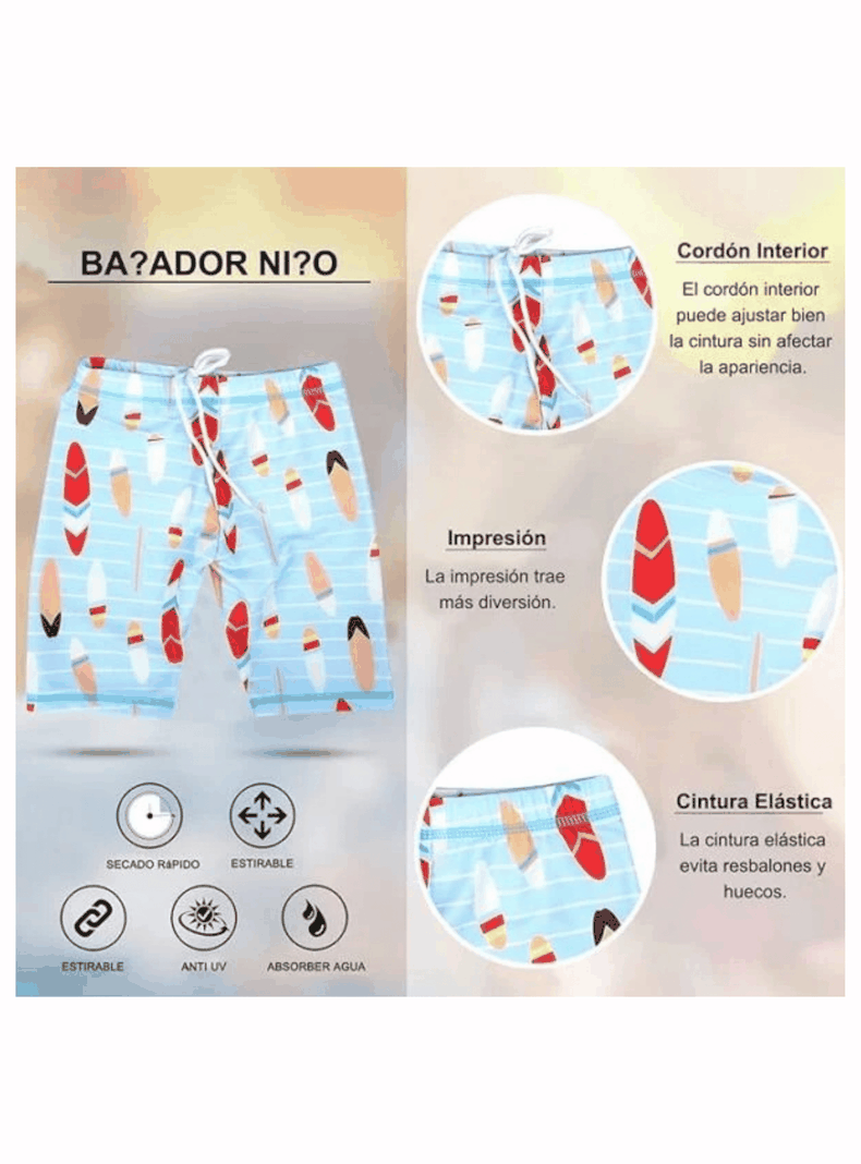 Traje De Baño Manga Larga Niño Jump Kids California Surf-4