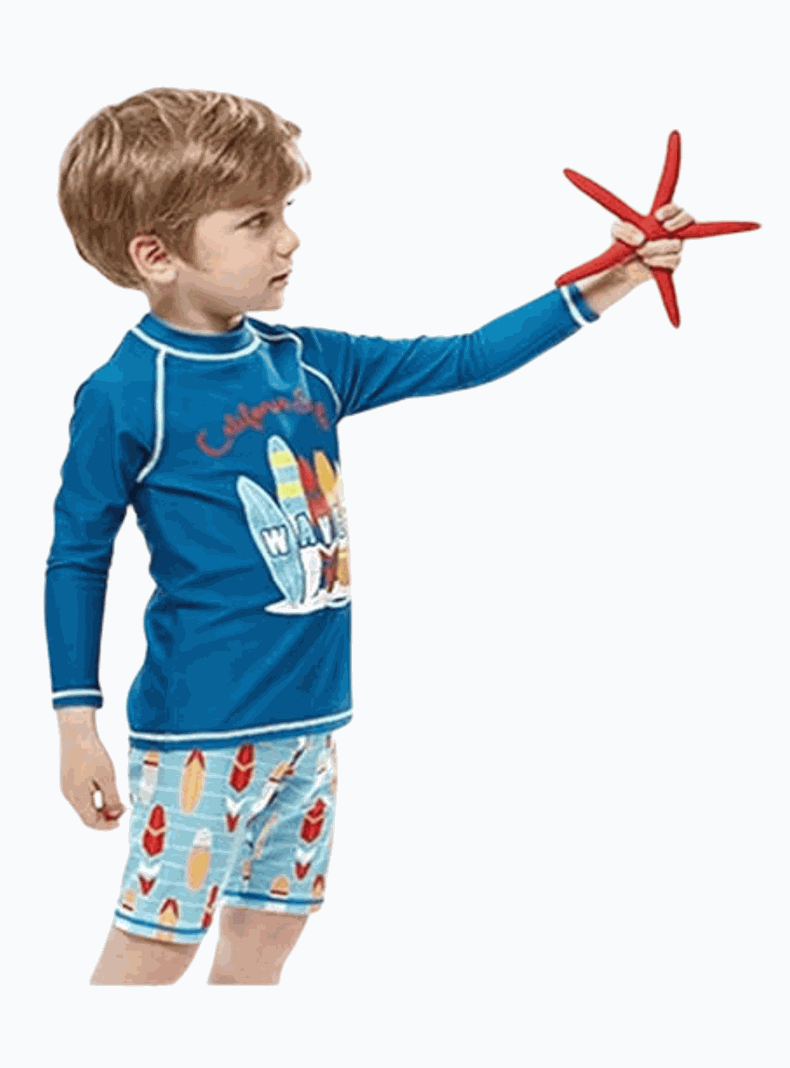 Traje De Baño Manga Larga Niño Jump Kids California Surf-6