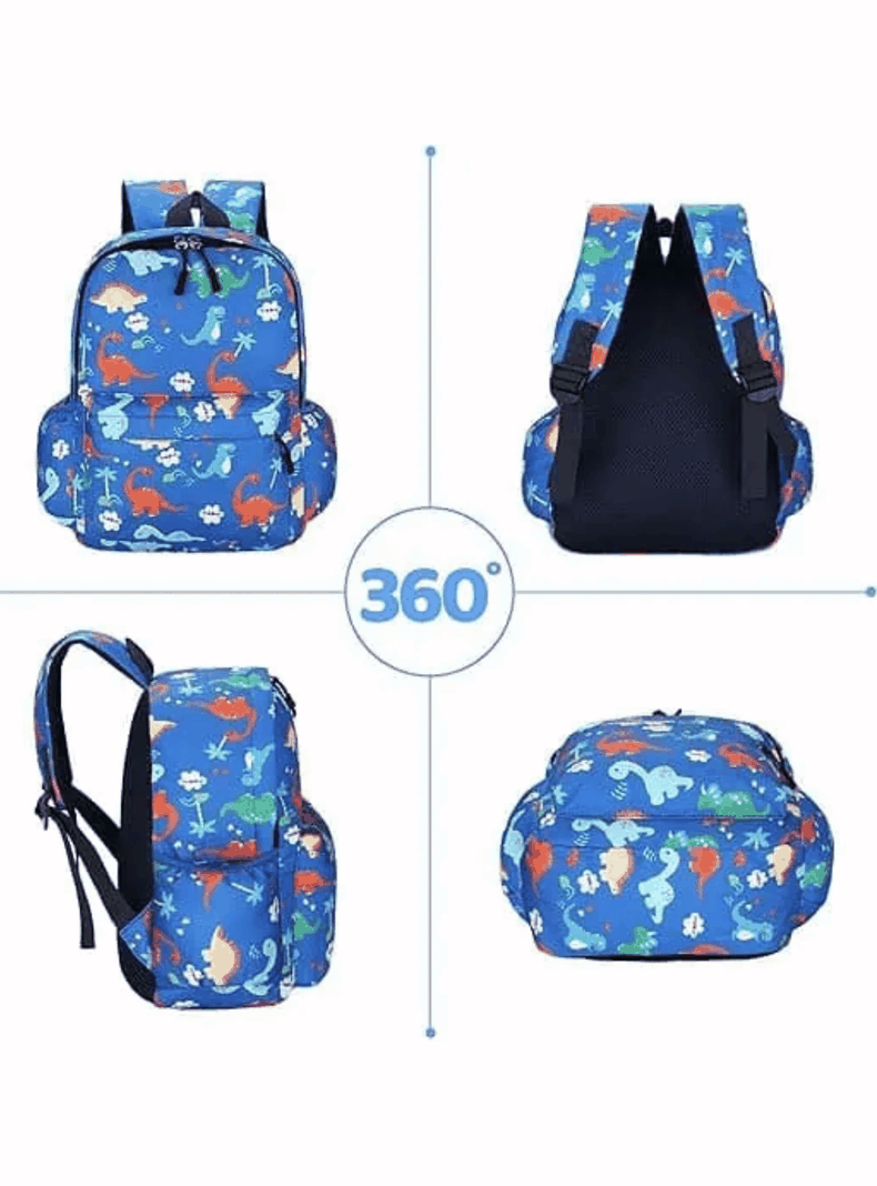 Mochila Infantil 2 a 4 años Jardín Escuela 30cm Niño Niña Blue Dinosaurs-2