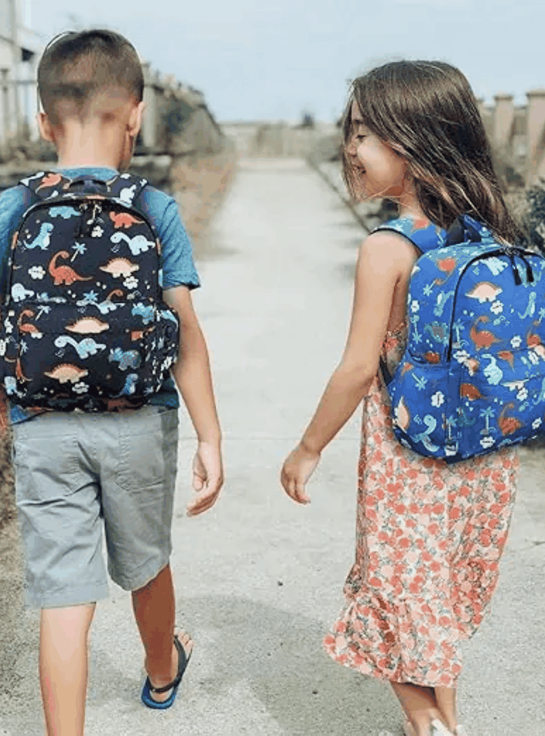 Mochila Infantil 2 a 4 años Jardín Escuela 30cm Niño Niña Blue Dinosaurs-4
