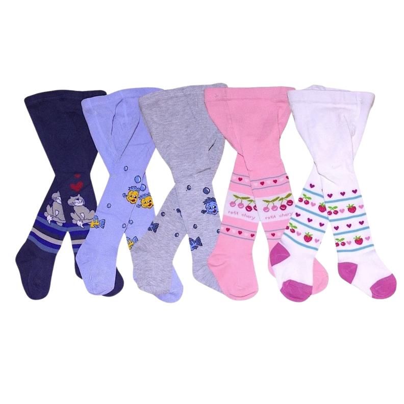 Pack 5 Pantys Primera Capa Invierno Niña Surtido-3
