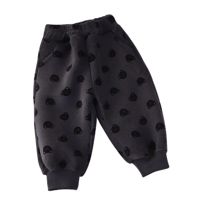 Pantalón Estampado Polar Termico Niño Negro Jump Kids-0