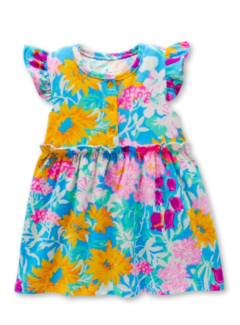 Vestido Sin Mangas Estampado Bebé Niña 9 a 36 Meses Floral Girl-0