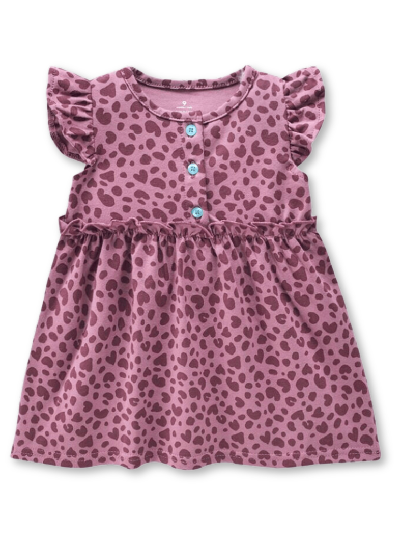 Vestido Sin Mangas Estampado Bebé Niña 9 a 36 Meses Cheetah Print-0