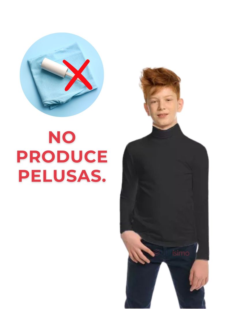 Pack 3 Camisetas Polera Beatle Polar Niño Primera Capa Surtido Cuello Alto-7