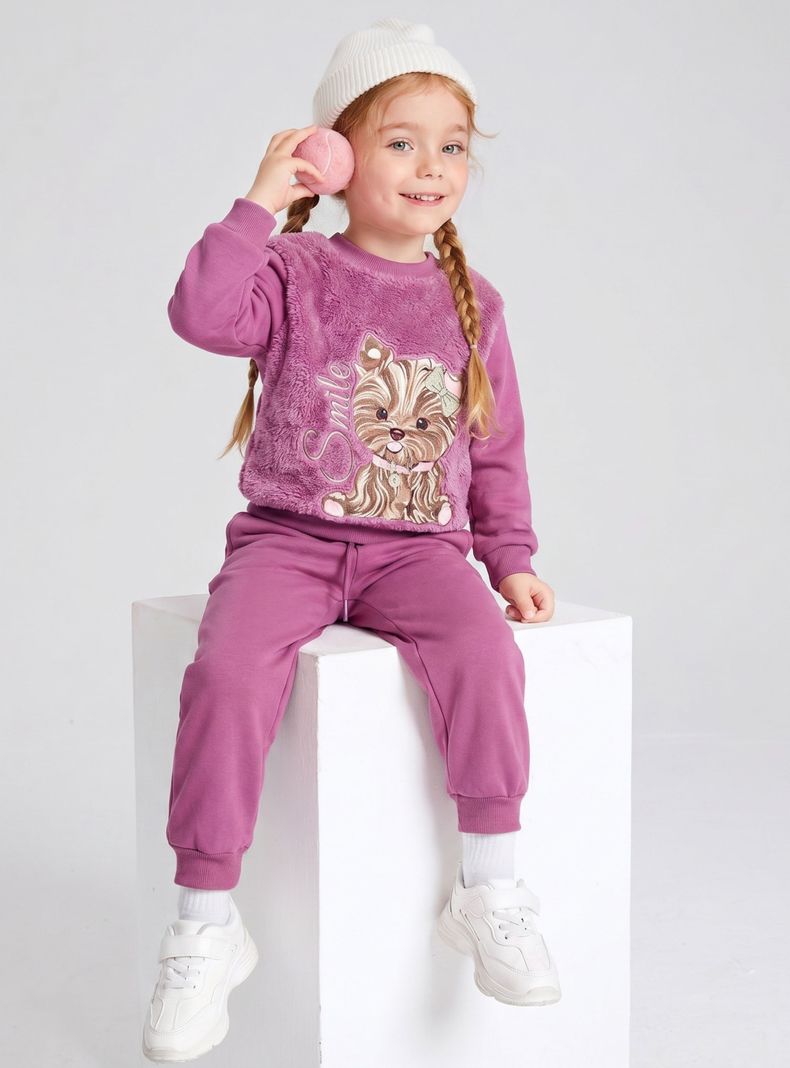 Conjunto Buzo Polera 2 Piezas 100% Algodón Niña Tedmimak Fluffy Rose