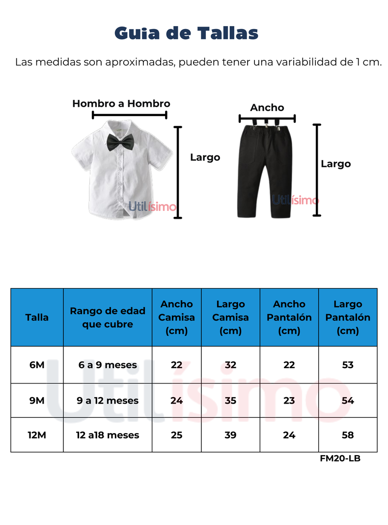 Conjunto de Vestir con Pantalón y Tirantes Bebé Niño 6 a 18 meses Beige-2