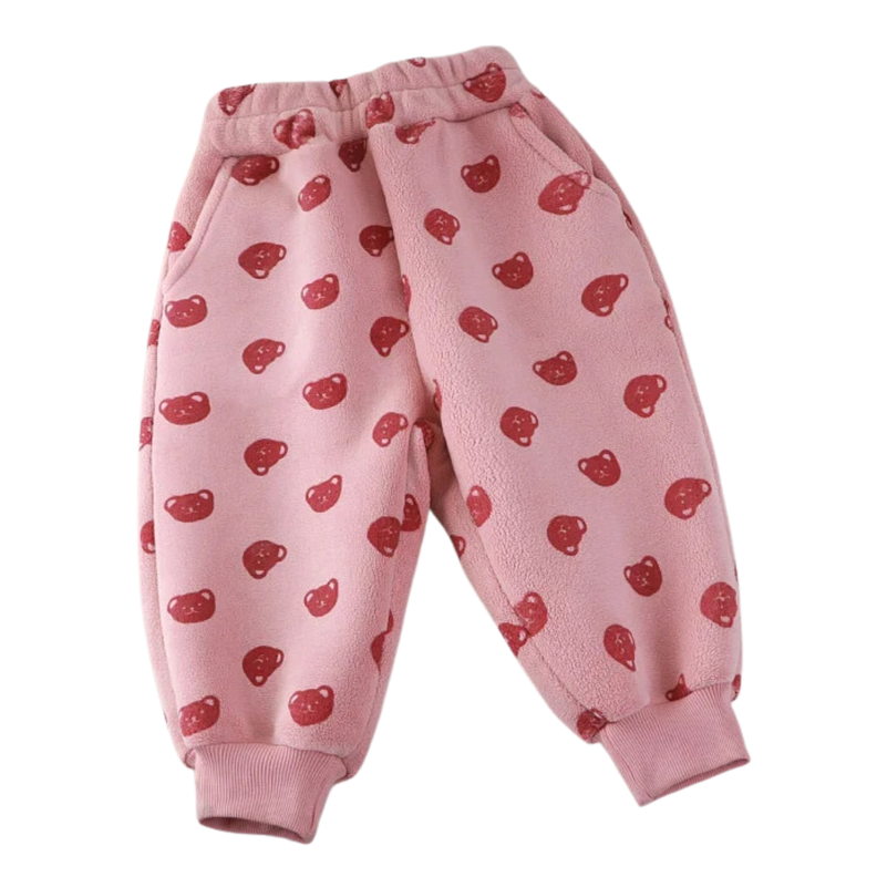 Pantalón Estampado Polar Termico Niña Rosa Jump Kids-0