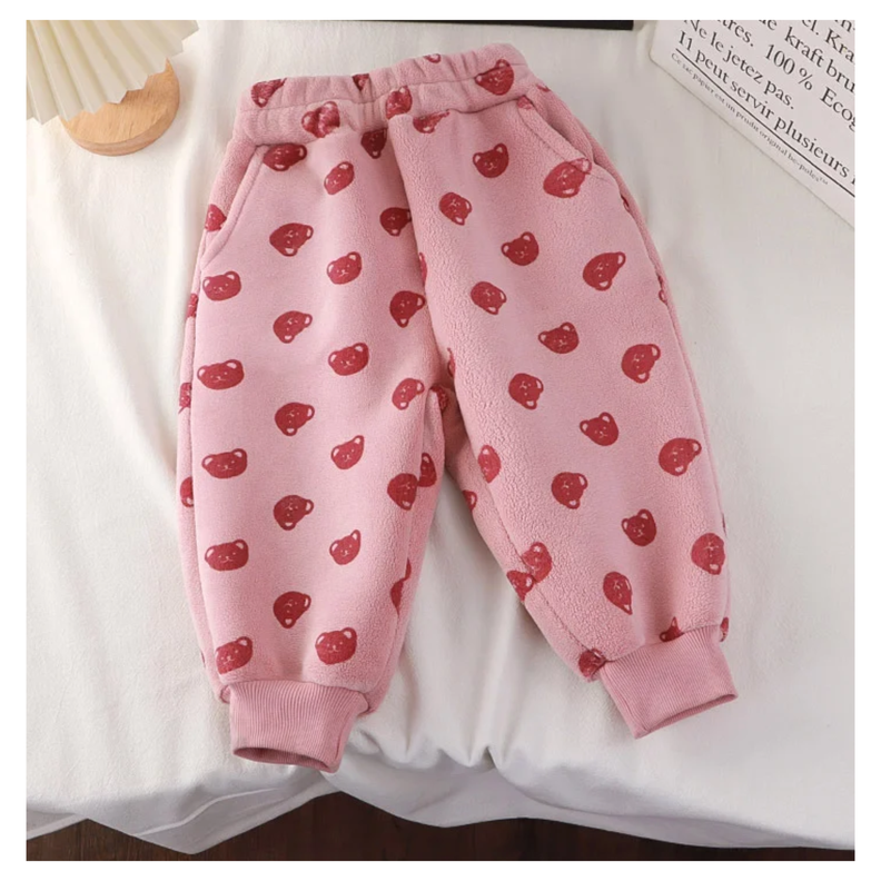 Pantalón Estampado Polar Termico Niña Rosa Jump Kids-1