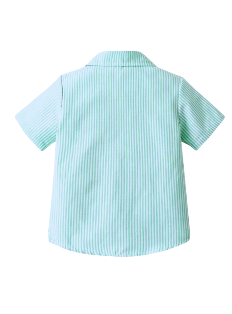 Conjunto de vestir con corbatín y pantalón corto de 6 meses a 6 años-5