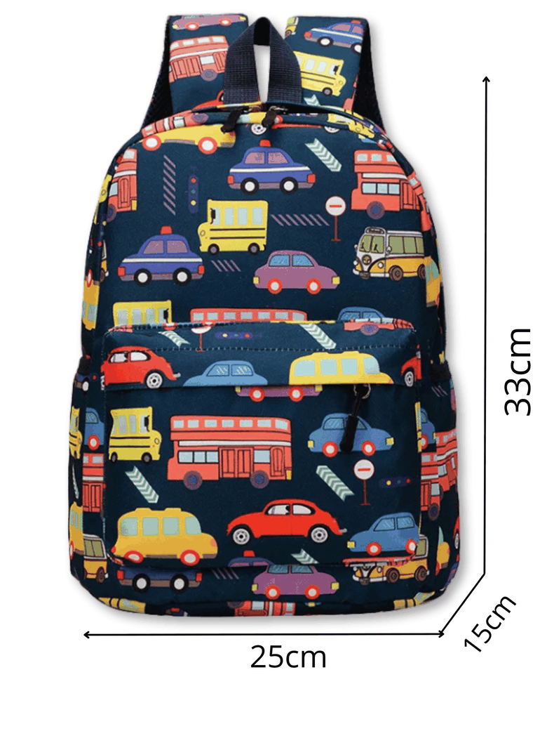 Mochila Infantil 2 a 4 años Jardín Escuela 33cm Niño Niña Dark Blue Bus-1