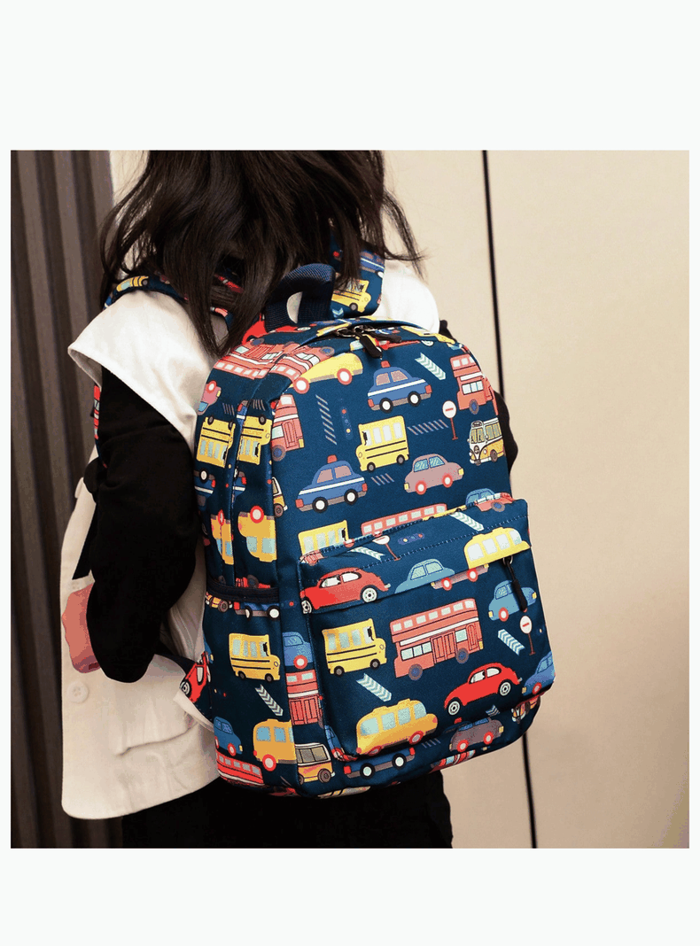 Mochila Infantil 2 a 4 años Jardín Escuela 33cm Niño Niña Dark Blue Bus-2
