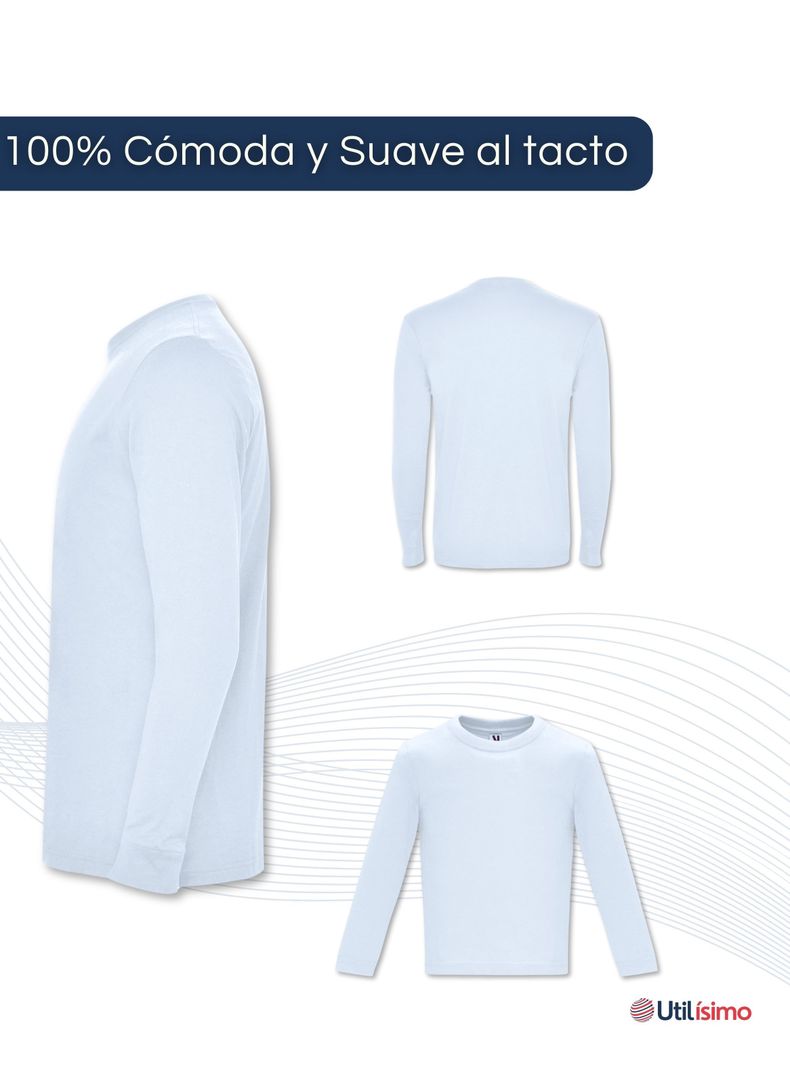 Pack 3 Camisetas Algodón Primera Capa Polera Invierno Blanco Y Negro Niño-4
