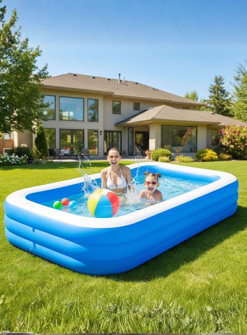 Piscina Inflable Rectangular 260x170x60 CM Color Azul