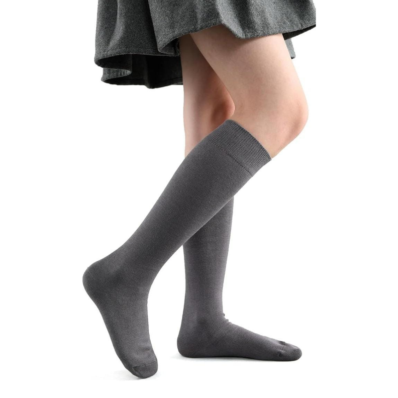 Pack 1 Calcetines Escolar Largo Gris Algodón OMAS-0